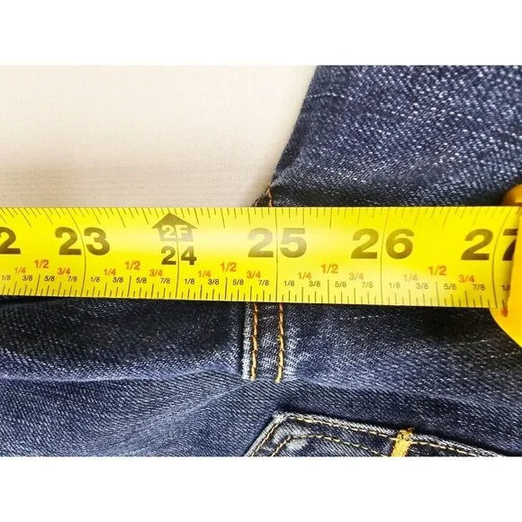 American Eagle Outfitters Size 8 Regular Women 25" Inseam Artist Crop Blue Jeans - Picture 8 of 13